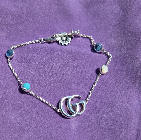 Jewelry - Gucci Silver Mother Of Pearl Bracelet